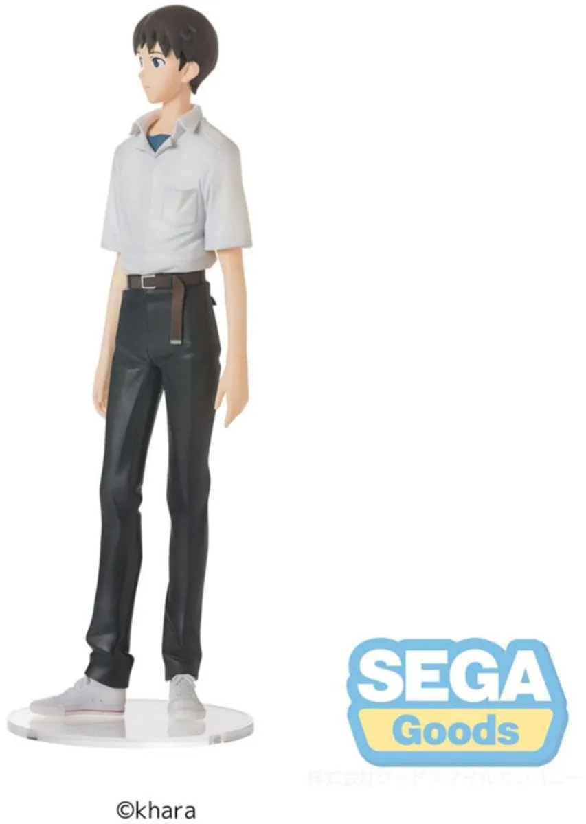 Sega Evangelion Shinji Ikari Uniform PVC Statue 22cm - Multi