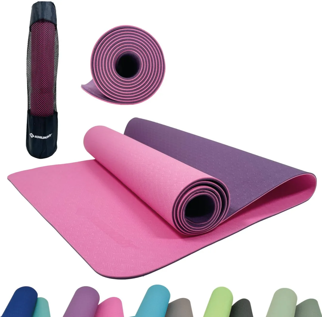Schildkröt Yoga Mat - Tweekleurig Violet/Rozewit 4mm