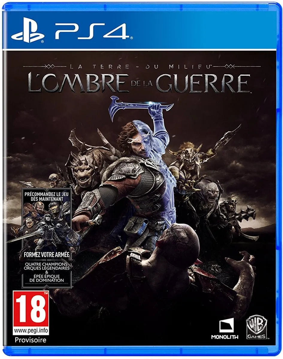 Warner Bros Middle-earth Shadow of War PS4