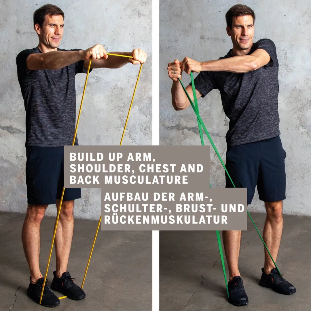 Schildkröt fitness weerstandsbanden set van 4 elastische super bands.