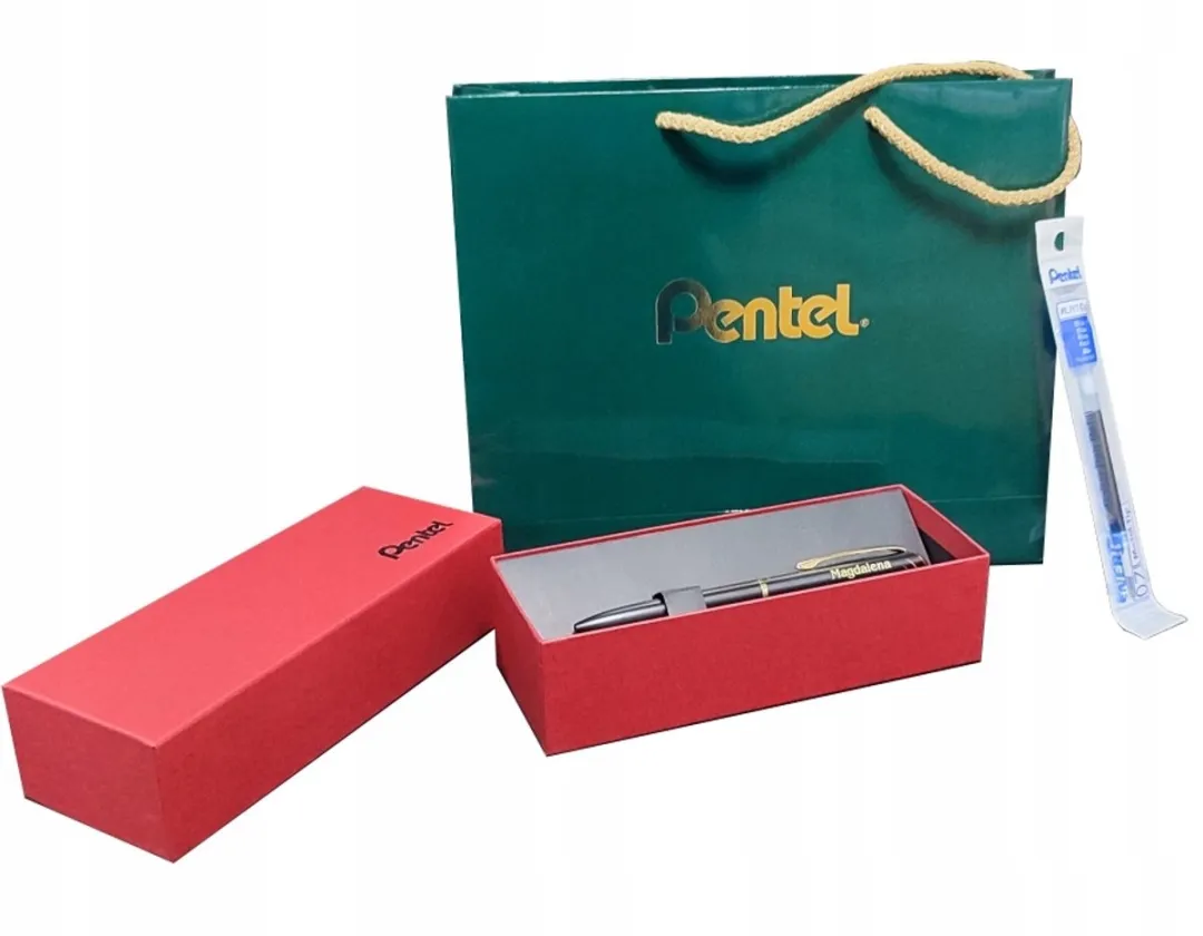 Pentel EnerGel BL2007 Zwart Vulpen - Blauwe inkt - Goud