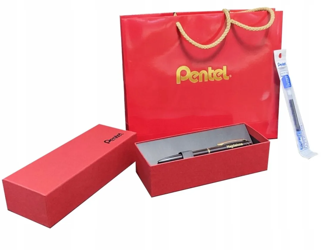 Pentel EnerGel BL2007 Zwart Vulpen - Blauwe inkt - Goud