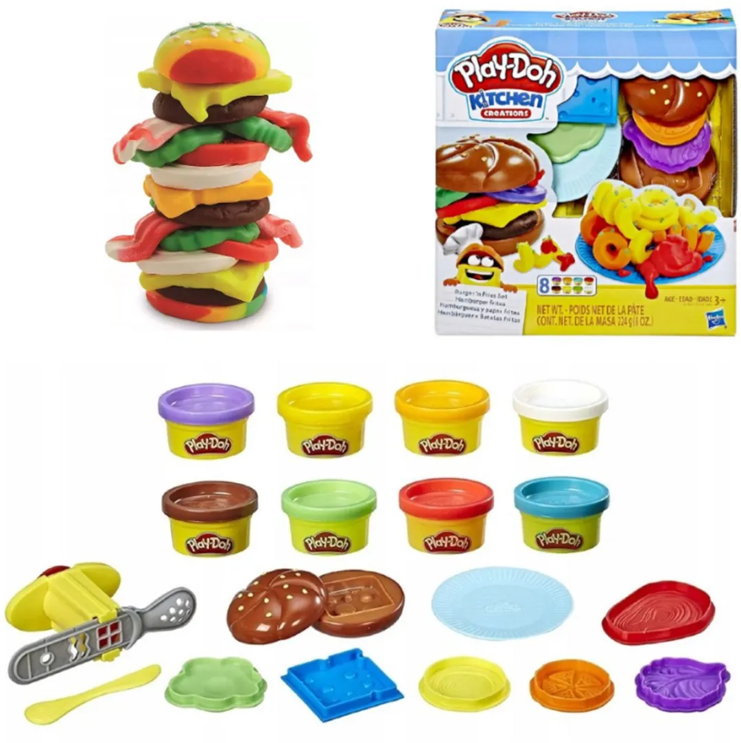 Hasbro Play-Doh Burger & Friet Set - 18 Stuks