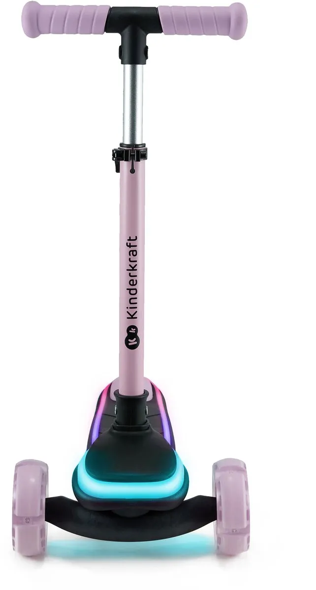 KinderKraft RAKET 3-Wiel Step Roze - 50kg - RGB LED Wielen - afbeelding 6 van 6