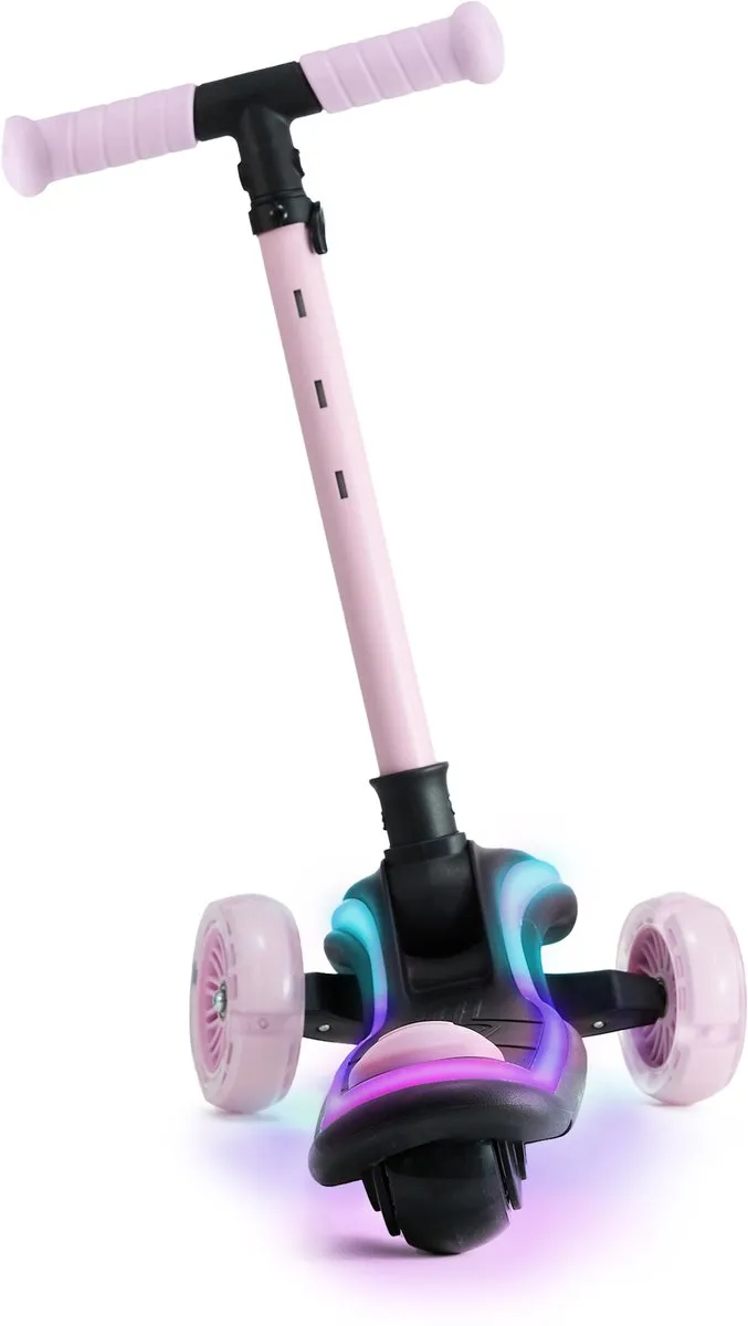 KinderKraft RAKET 3-Wiel Step Roze - 50kg - RGB LED Wielen