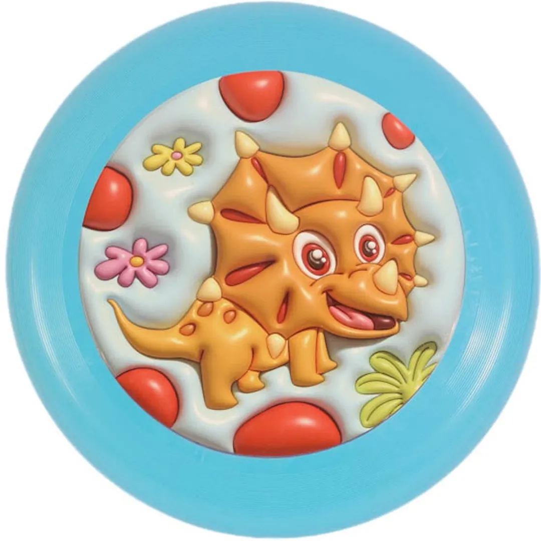 PIA Soft Toys 3D Dinosaurus Frisbees - 3 Stuks 28cm - Blauw/Oranje/ Groen