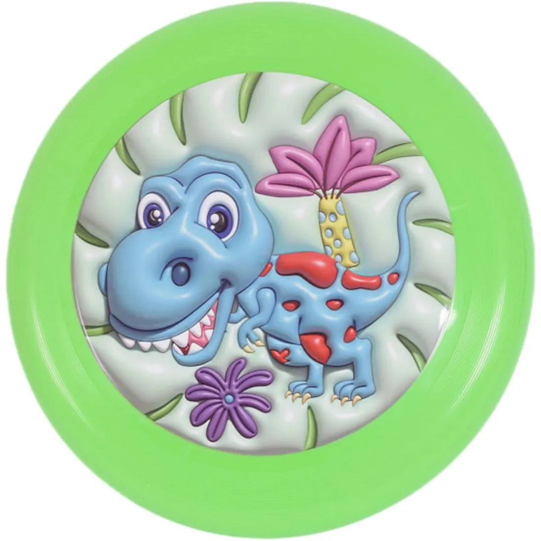 PIA Soft Toys 3D Dinosaurus Frisbees - 3 Stuks 28cm - Blauw/Oranje/ Groen
