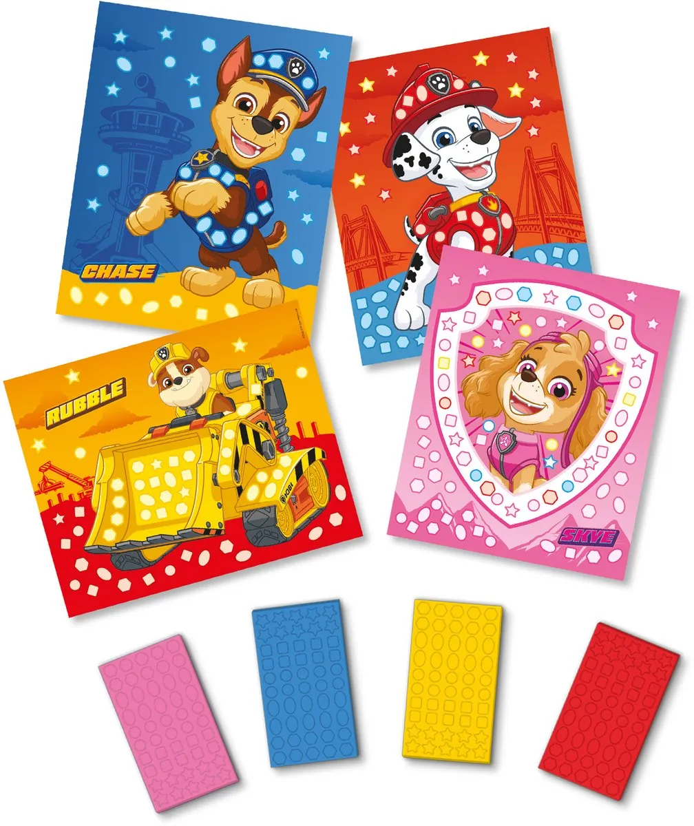 SES Creative Paw Patrol Knutselset Mozaïekbladen - 4 Stuks