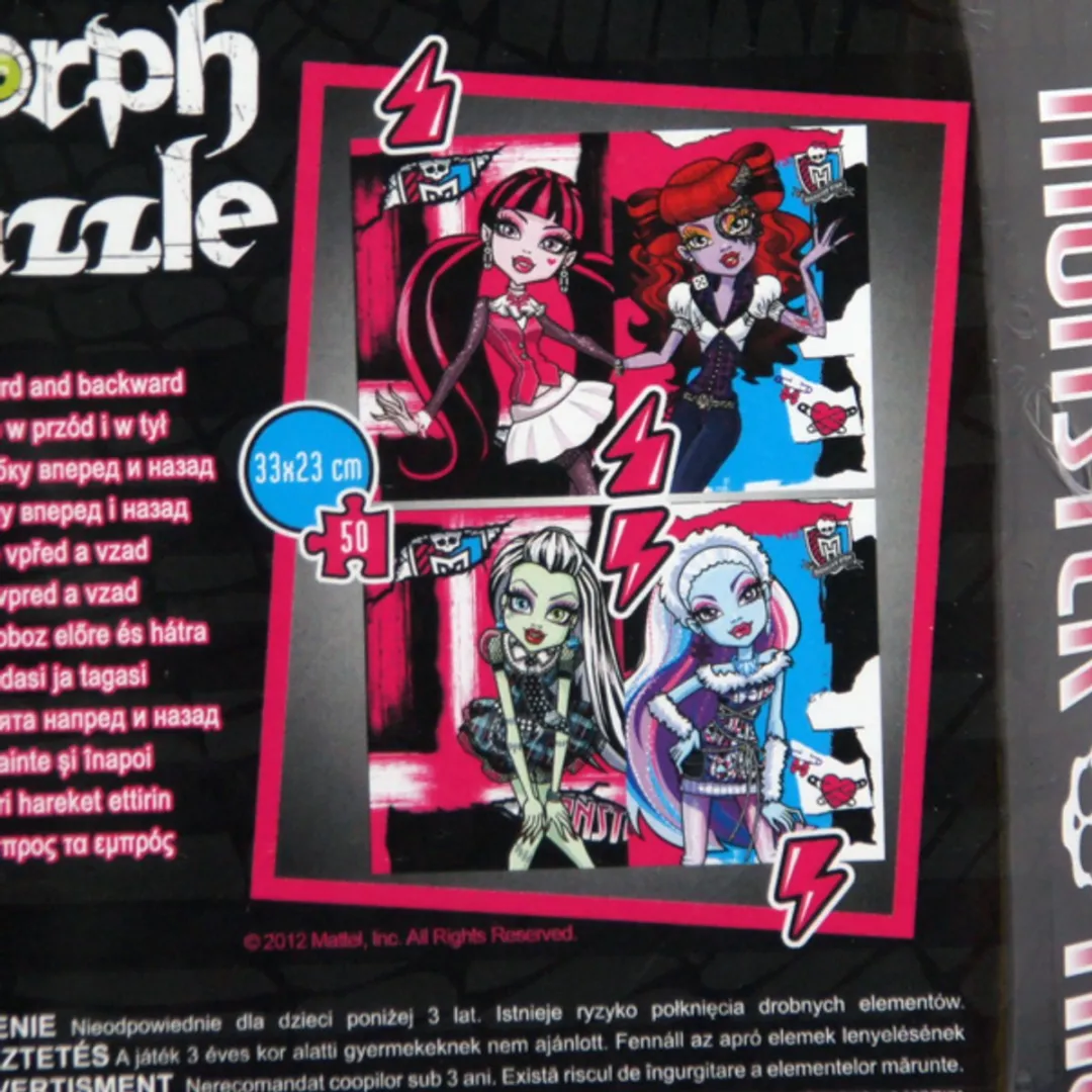 Trefl 3D Morph Monster High Puzzel 50 Stuks - Roze/Zwart