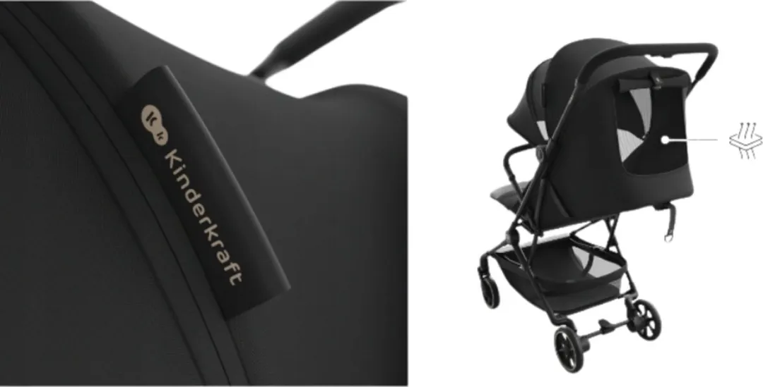 KinderKraft Nebo Black Buggy - 4 Wielen