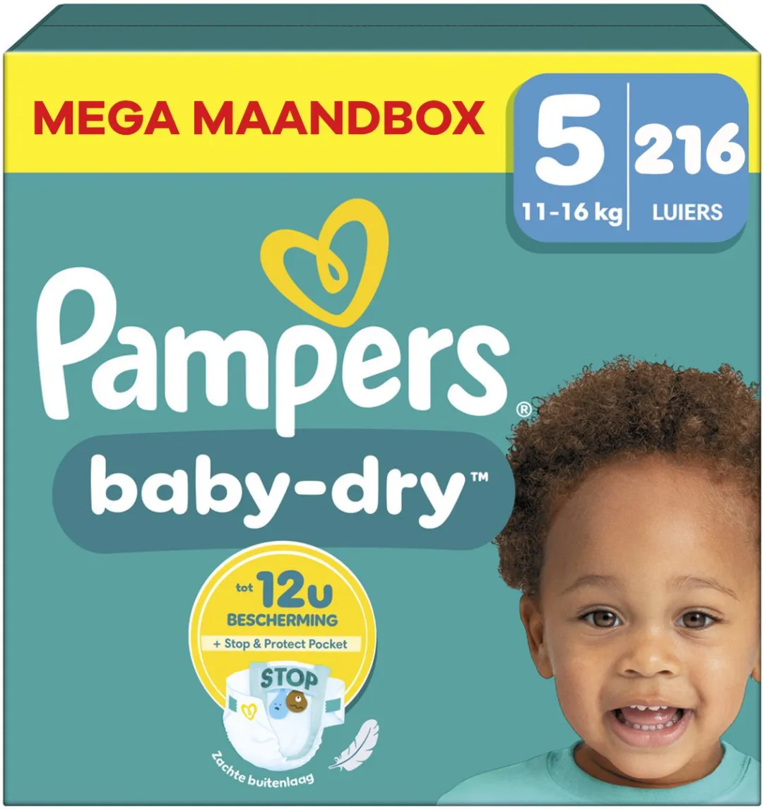 Pampers Baby Dry Maat 5 - 216 Stuks