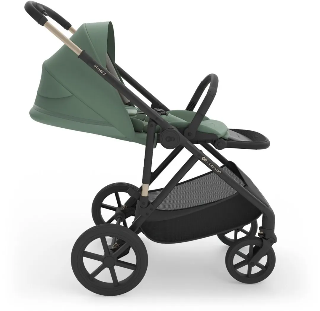 KinderKraft Prime3 PRO Kinderwagen - All-terrain - Donkergroen