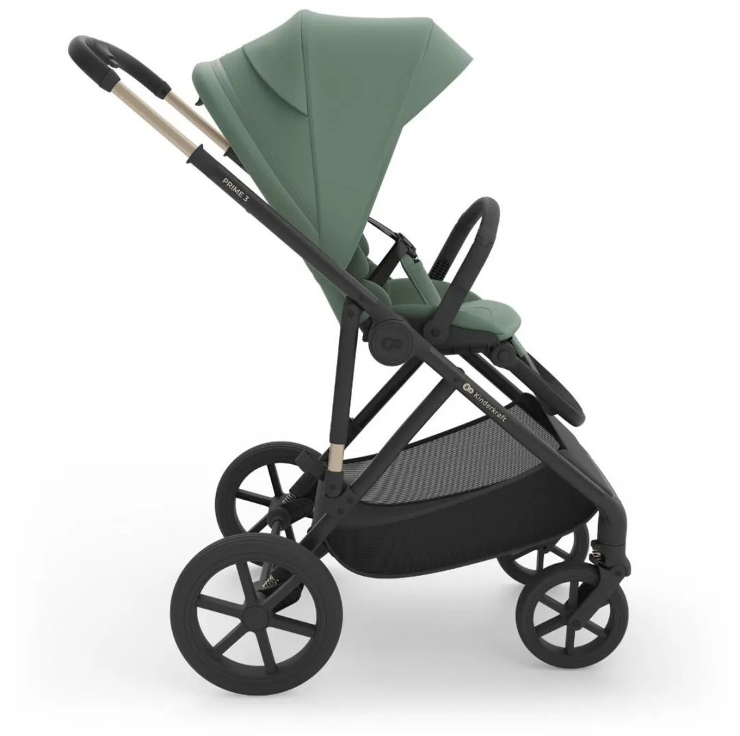 KinderKraft Prime3 PRO Kinderwagen - All-terrain - Donkergroen