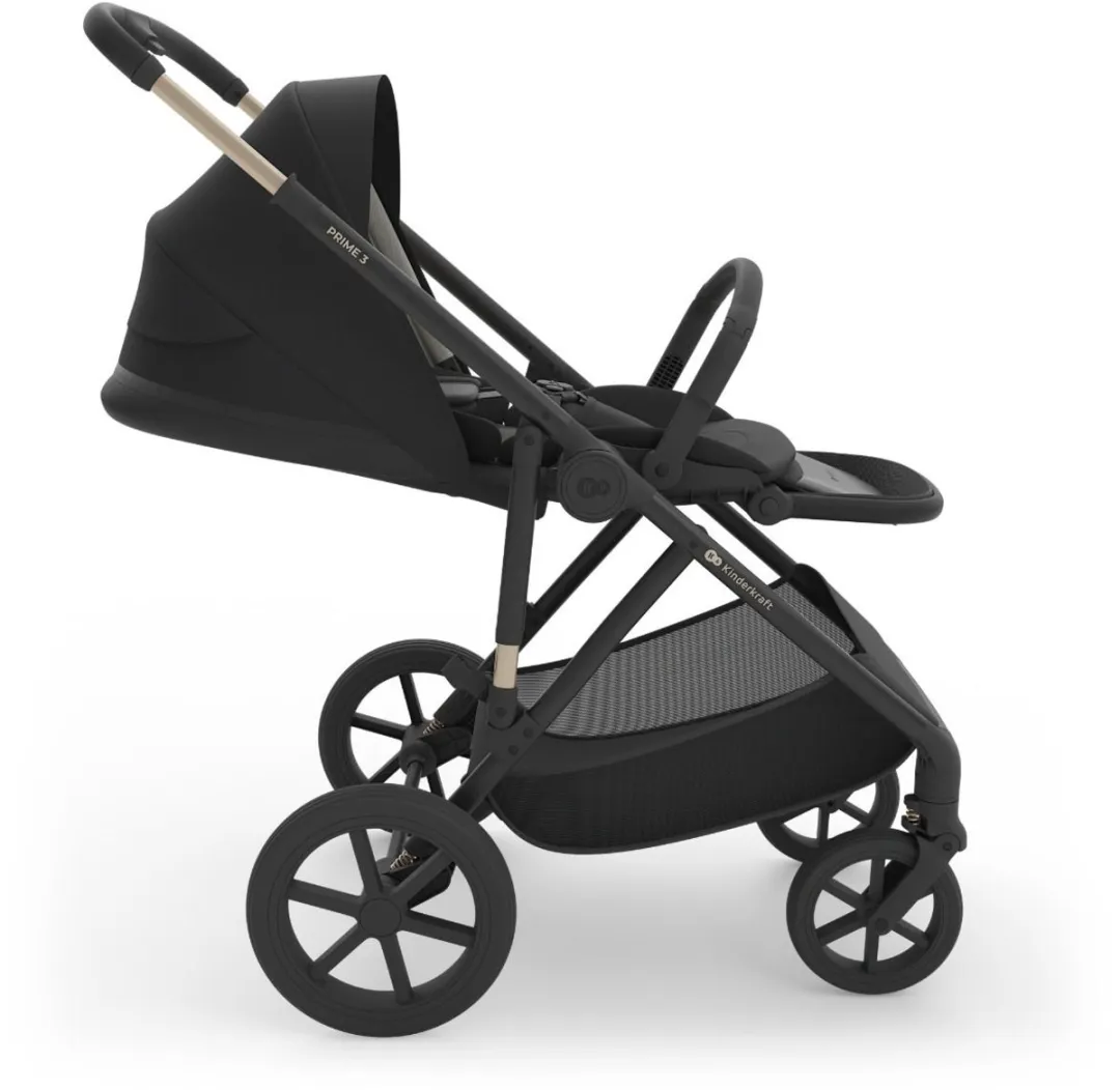 KinderKraft Prime3 PRO Kinderwagen - All-terrain - 4 Wielen - Venezian Black