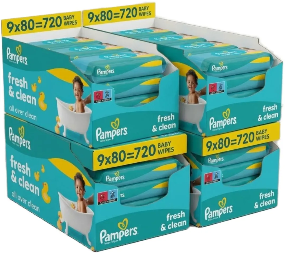 Pampers Fresh & Clean Babydoekjes 2880 Stuks
