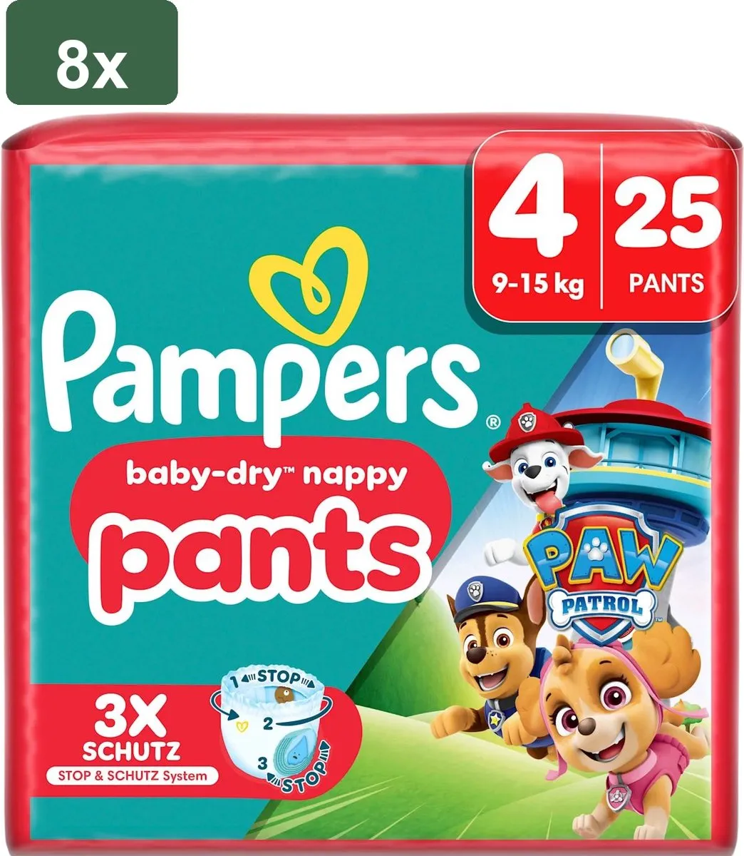 Pampers Baby Dry Pants Maat 4 Paw Patrol 200 Stuks