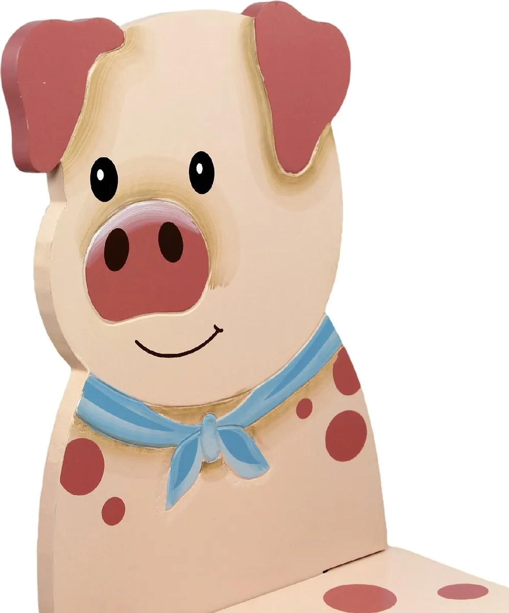 Teamson Kids Houten Stoel Varken Roze