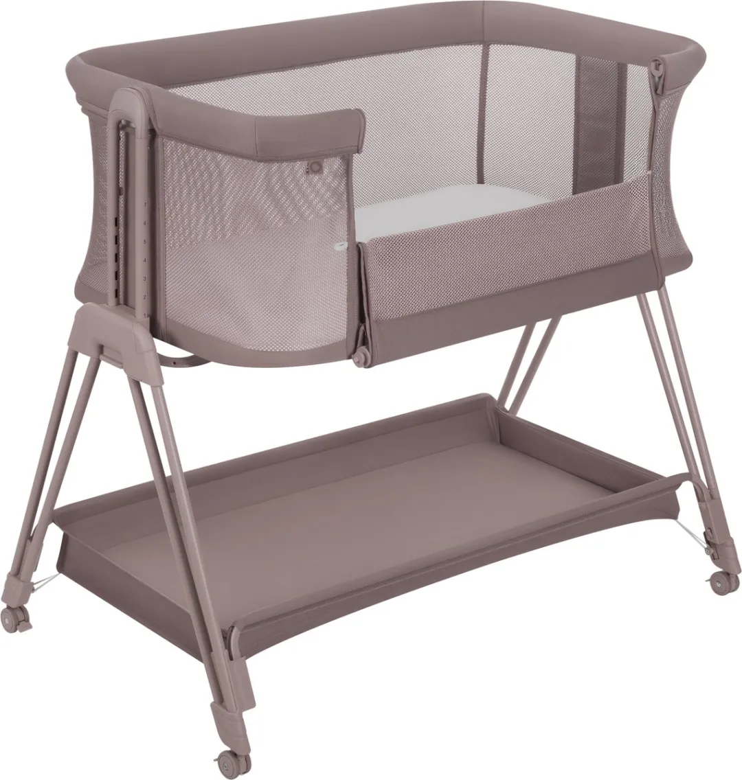 Lionelo Luna 2-in-1 Babybedje & Co-Sleeper 9kg - 7 Hoogtes - Kantelbaar Matras - Beige/Taupe