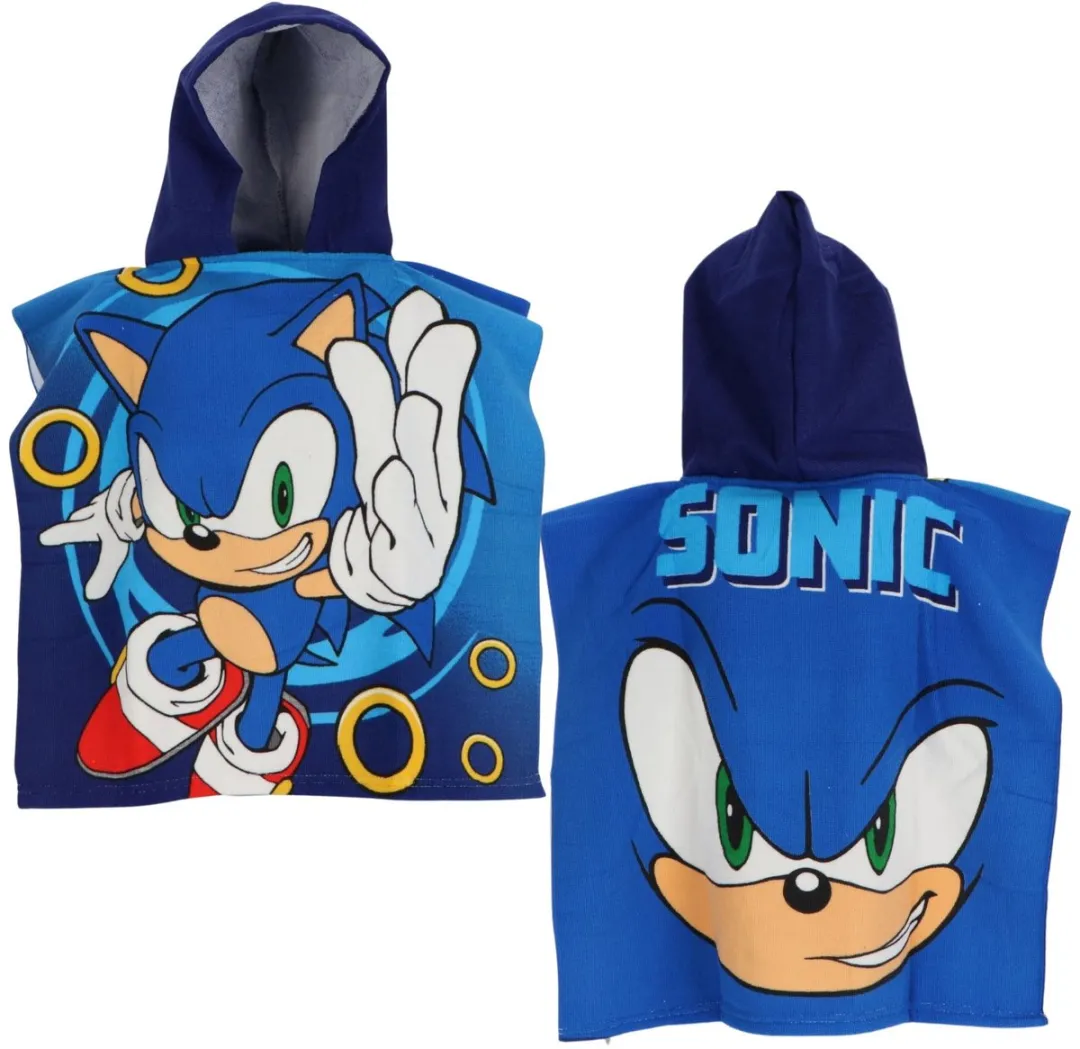 Disney Sonic Poncho - One Size - Multi Colour