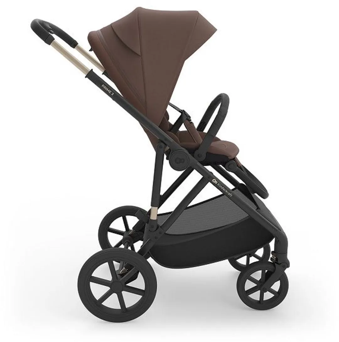 KinderKraft Prime3 PRO 3-in-1 Kinderwagen - All-terrain - Velvet Mocca