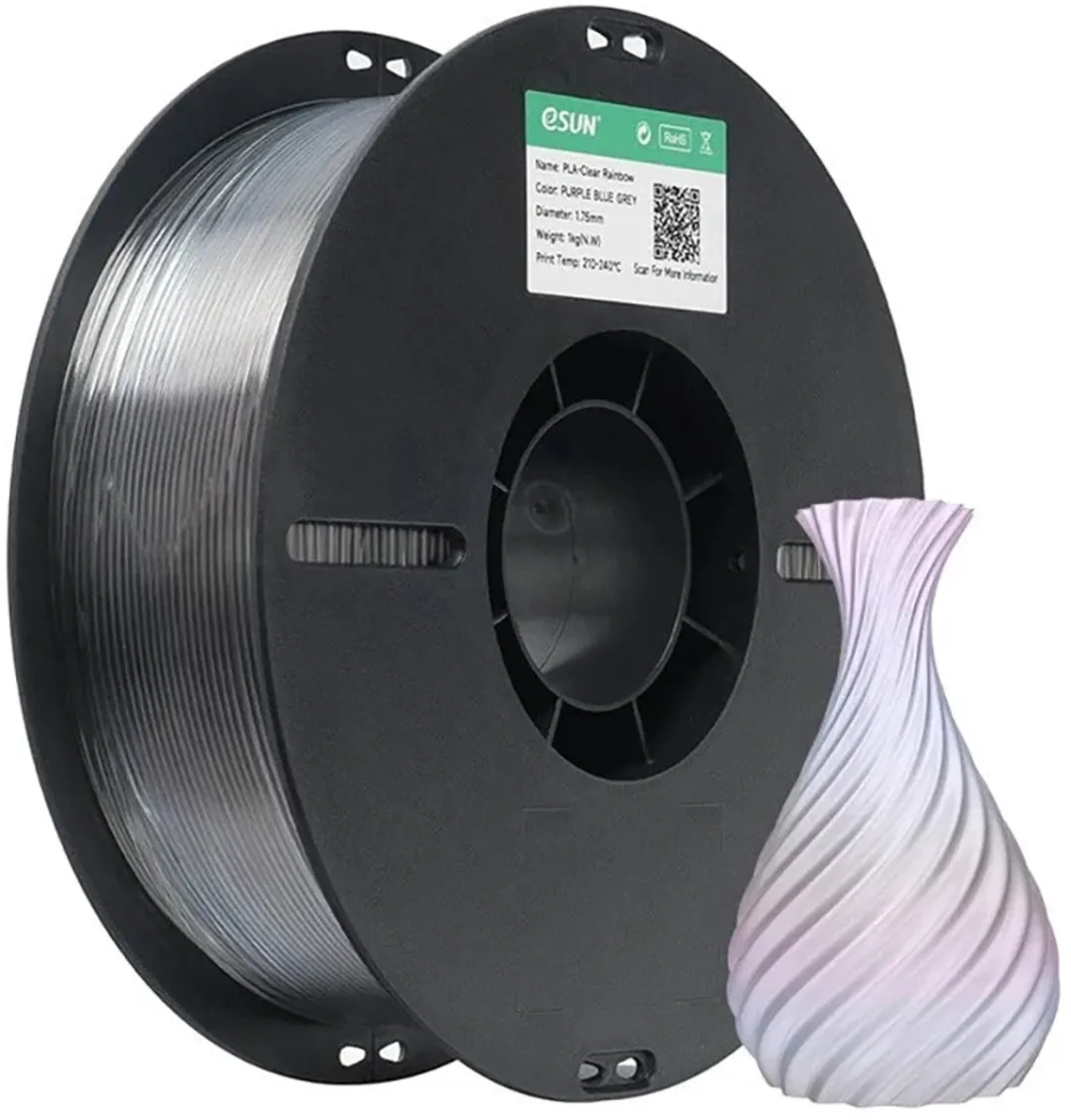 ESUN PLA-Clear Rainbow Filament 1.75mm