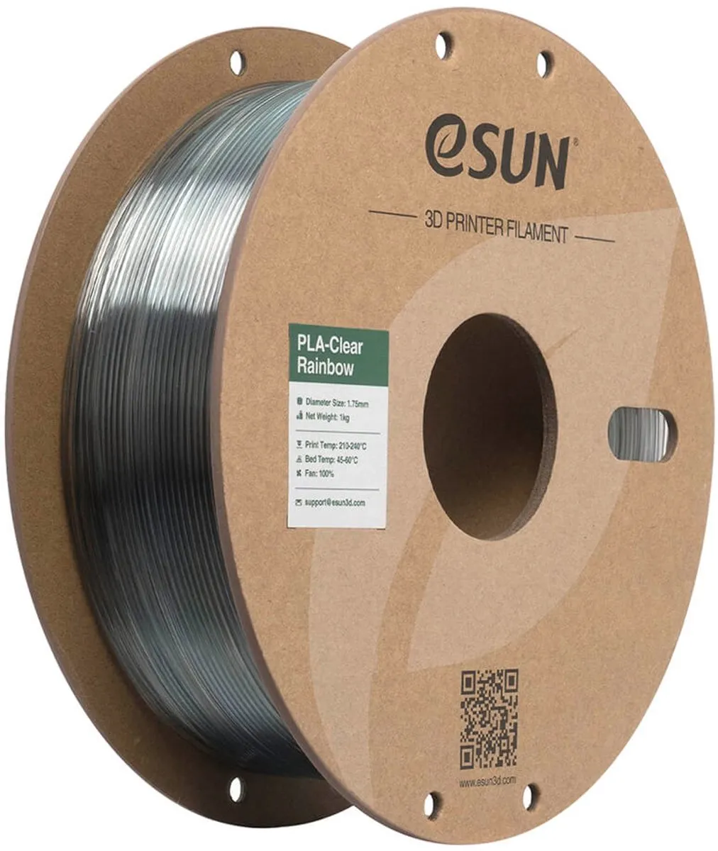 ESUN PLA-Clear Rainbow Filament 1.75mm - 1 kg