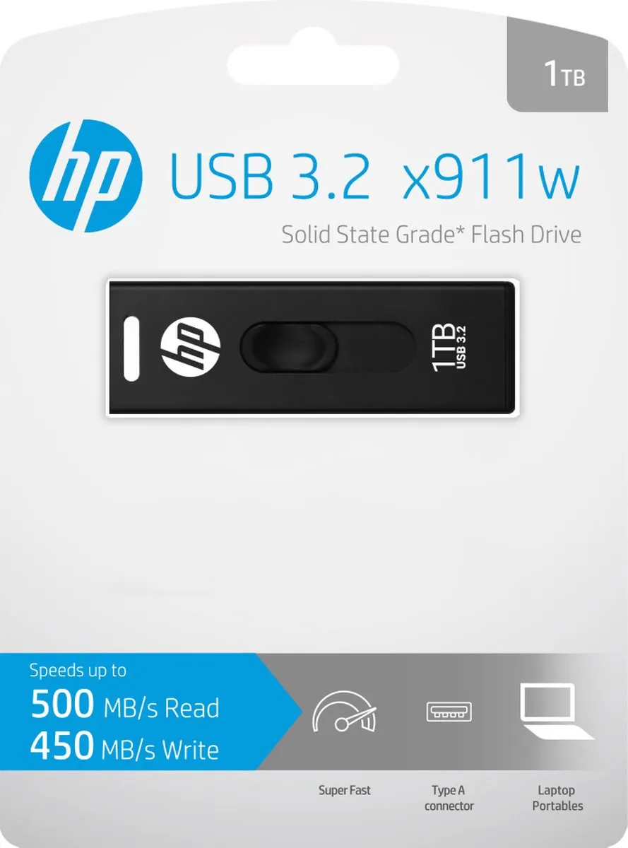 HP X911W USB Stick 1TB - Zwart - afbeelding 6 van 6