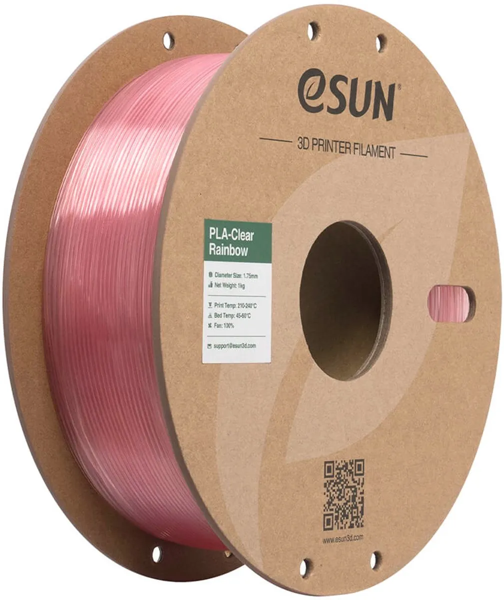 ESUN PLA-Clear Rainbow Roze kristal 1.75mm - 1 kg