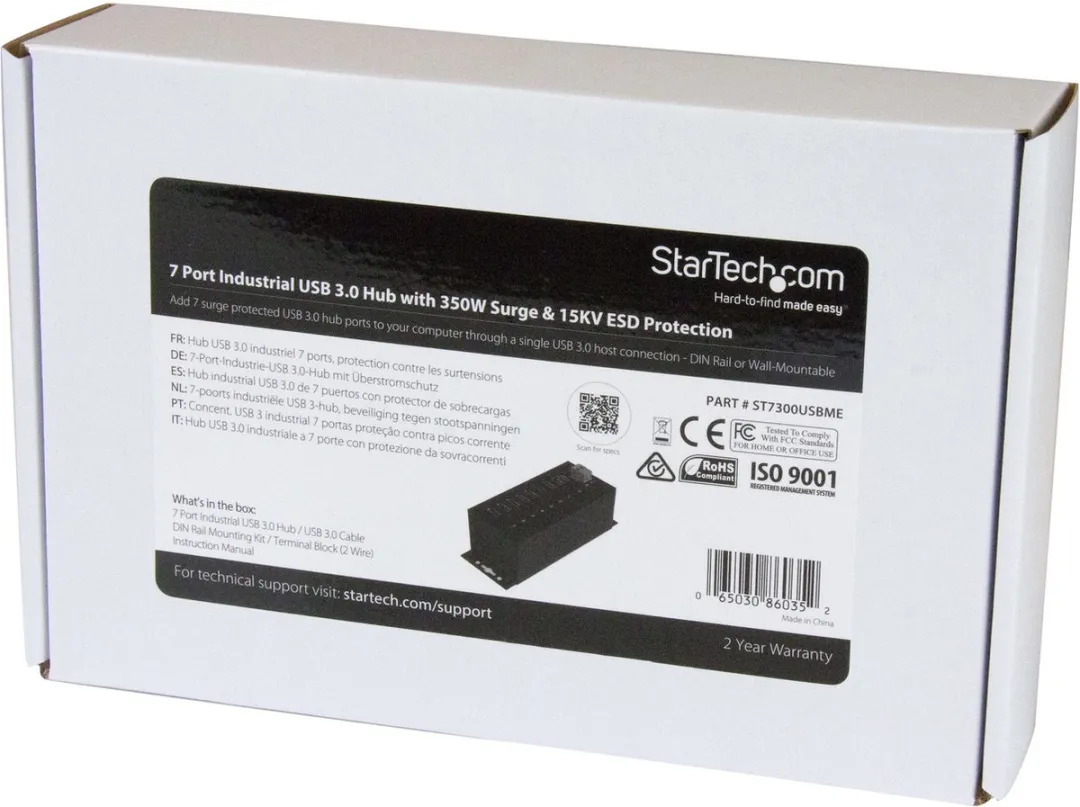Startech HB30A7AME USB Hub - Zwart