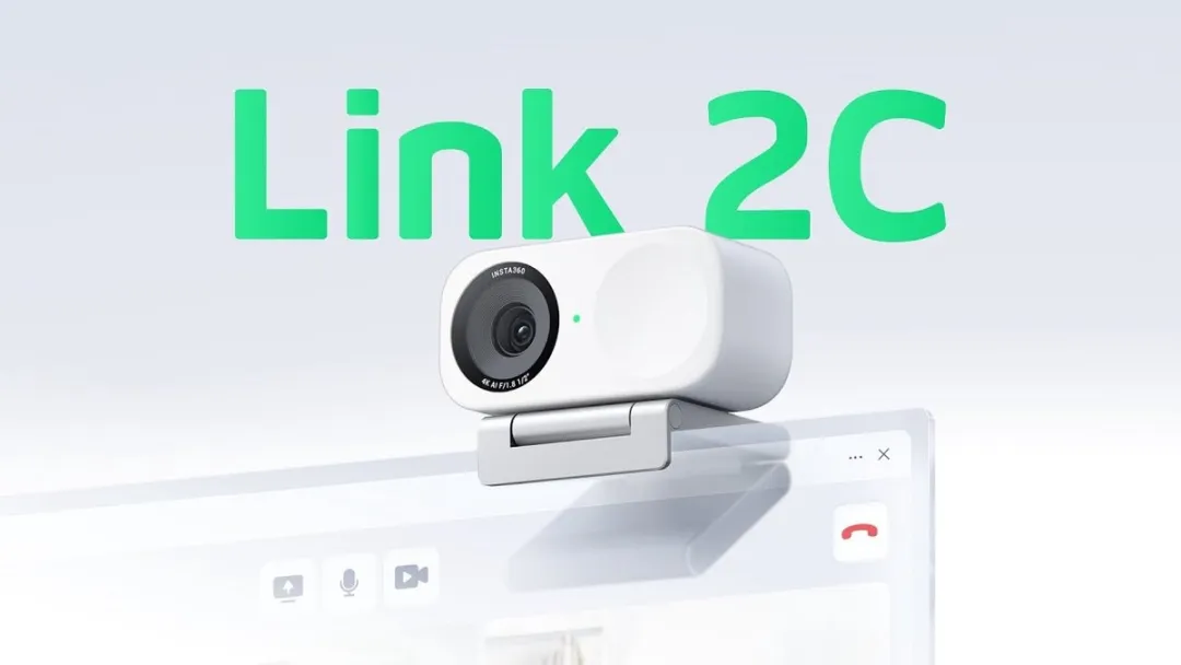 Insta360 Link 2C Webcam - 4K USB - Wit