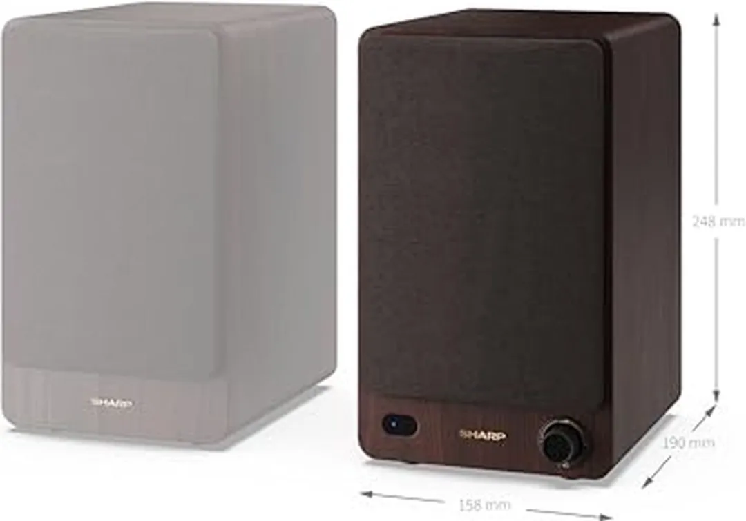 Sharp CP-SS30 Kolumnluidsprekers - 2 Stuks - Bruin