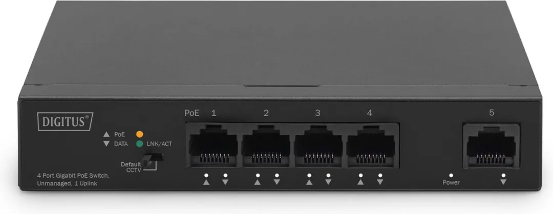 Digitus DN-95330-1 Unmanaged Gigabit Switch PoE - Zwart