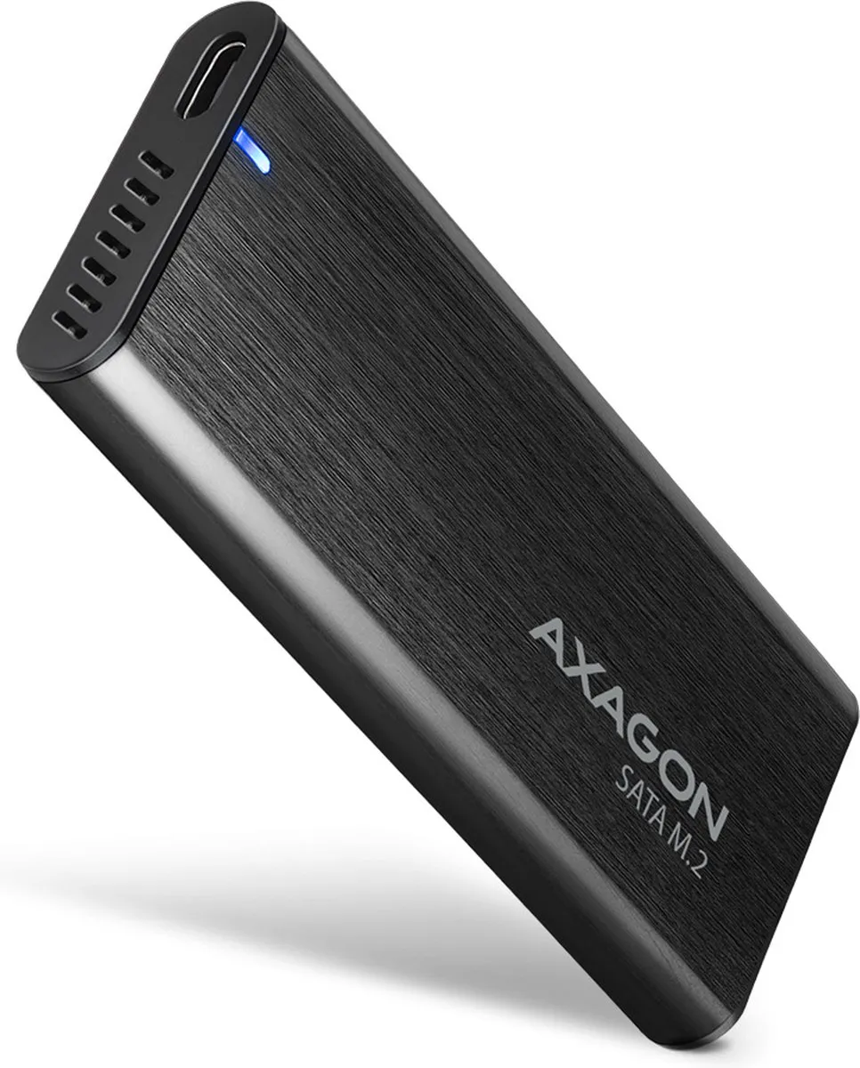 Axagon EEM2-SBC USB-C 3.2 Gen 2 M.2 SATA SSD Behuizing - Zwart