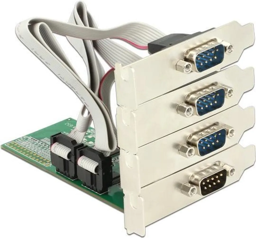 Delock 89557 PCIe RS232 Kaart - 4x 9-pins SUB-D