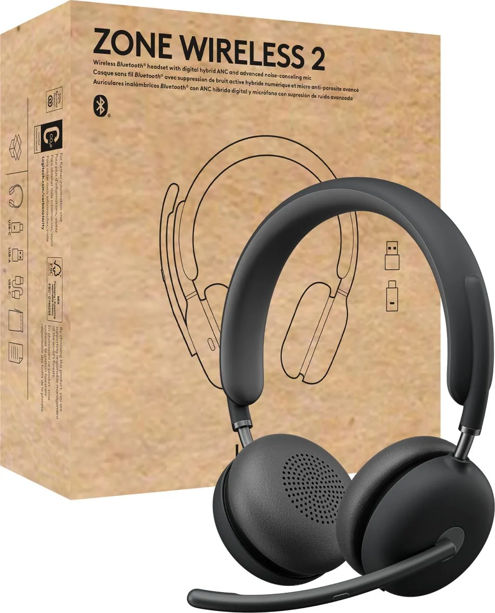 Logitech Zone Wireless 2 UC Headset - Grafiet