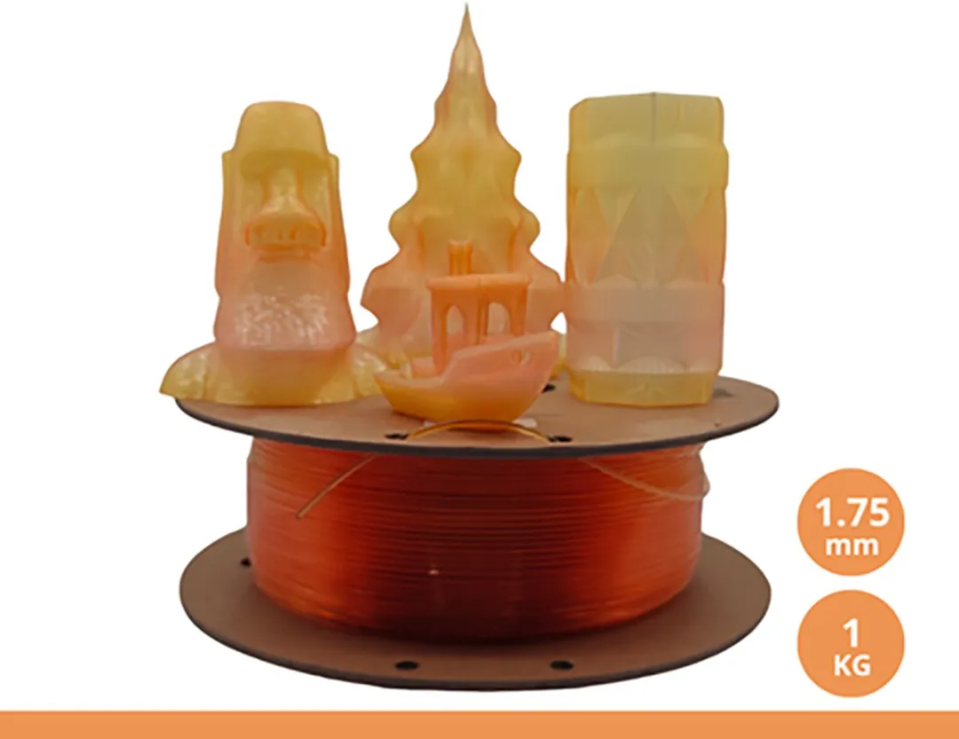 ESUN PLA-Clear Rainbow Vlam Kristal Filament 1.75mm - 1kg