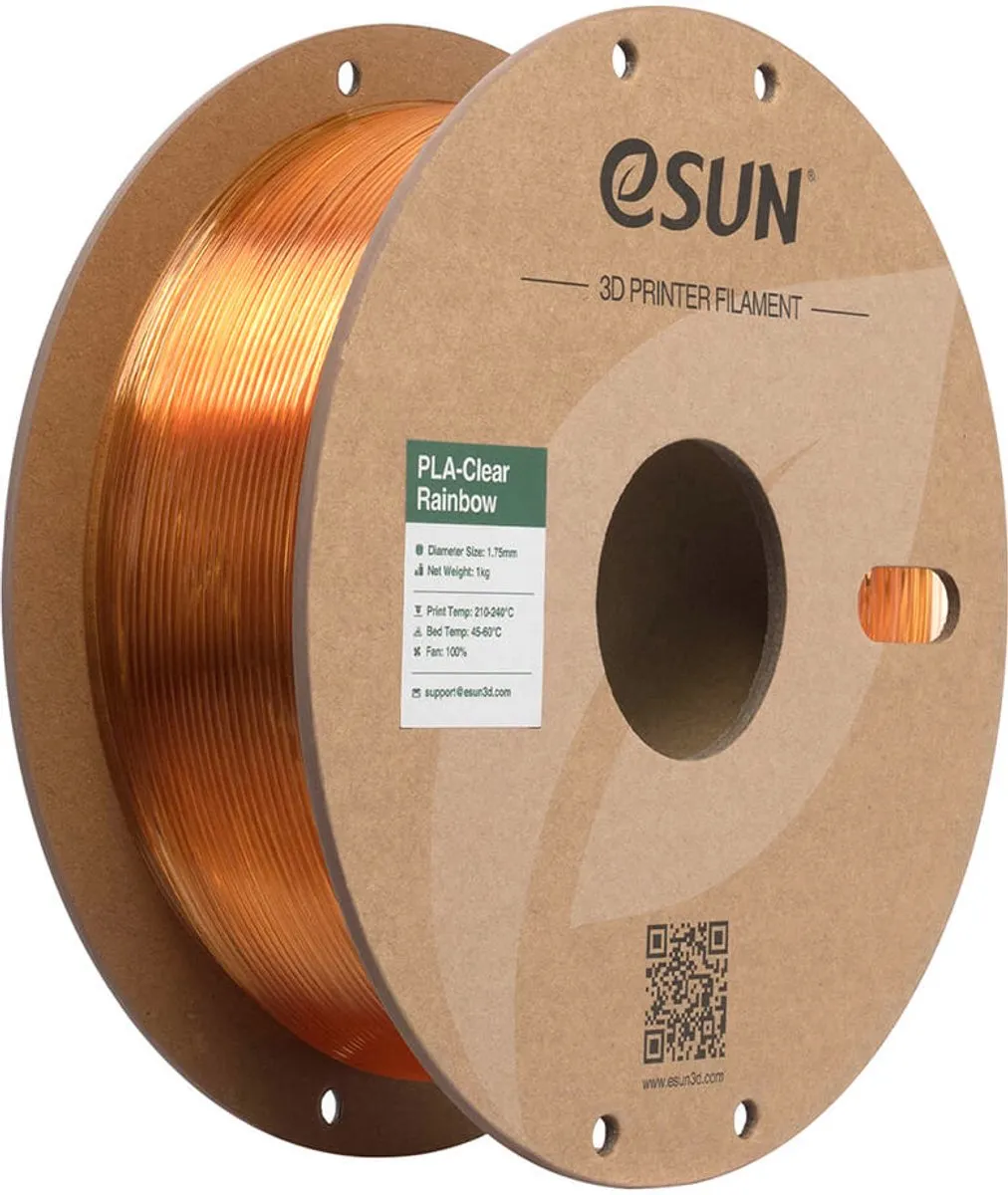 ESUN PLA-Clear Rainbow Vlam Kristal Filament 1.75mm - 1kg