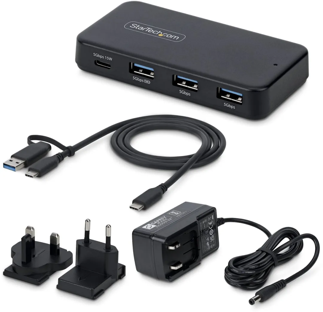 Startech 311UE-USB-HUB USB-C/USB-A Hub 4-Poorten - 5Gbps - Zwart
