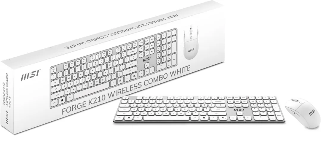 MSI Forge K210 Wireless Combo - Toetsenbord en Muis Wit