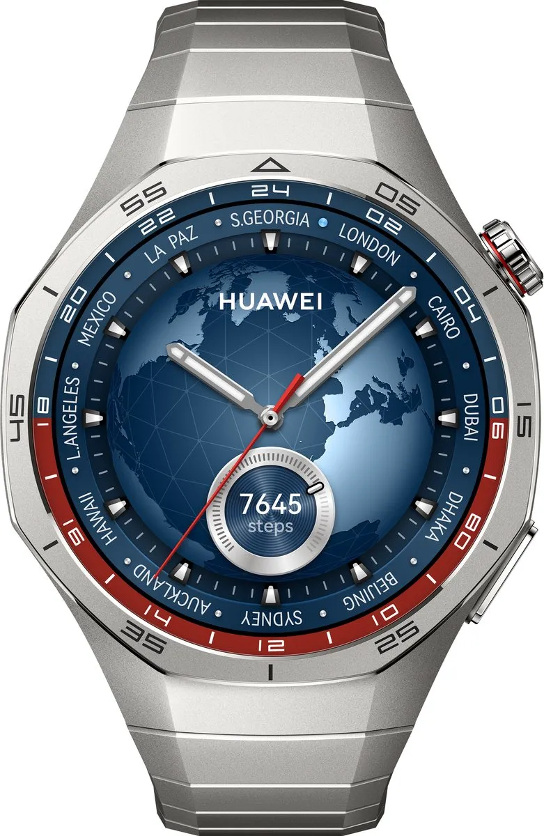 HUAWEI WATCH GT5 Pro 46mm Titanium Horlogeband - Ondersteuning van Golf en Duiken van 40 meter- Verbeterd 24/7 gezondheidsbeheer - Tot 2 weken batterijduur - Compatibel met iOS & Android