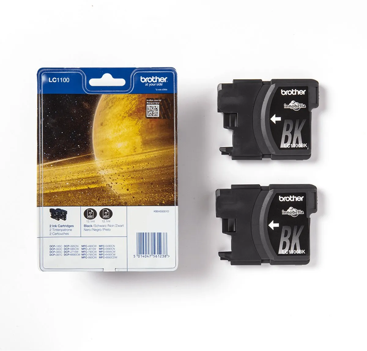 Brother LC-1100BKBP2 Inktcartridge - 2 Stuks - Zwart