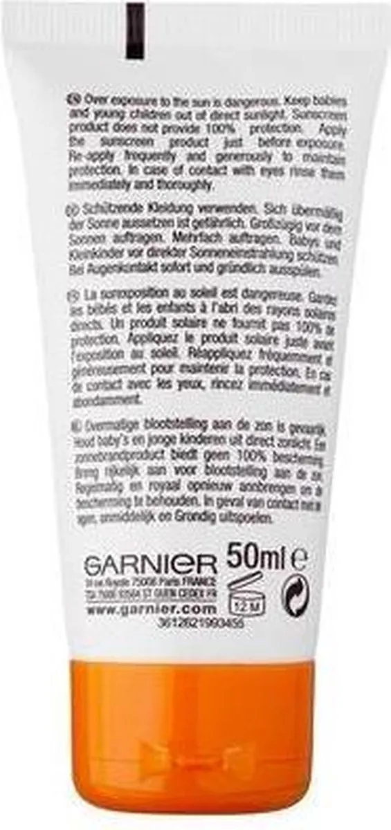 Garnier Ambre Solaire Gezicht Zonnebrandcrème 50ml