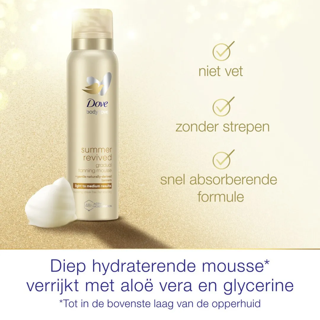 Dove Bodylotion Mousse Summer Revived Zelfbruiner - 6x150ml