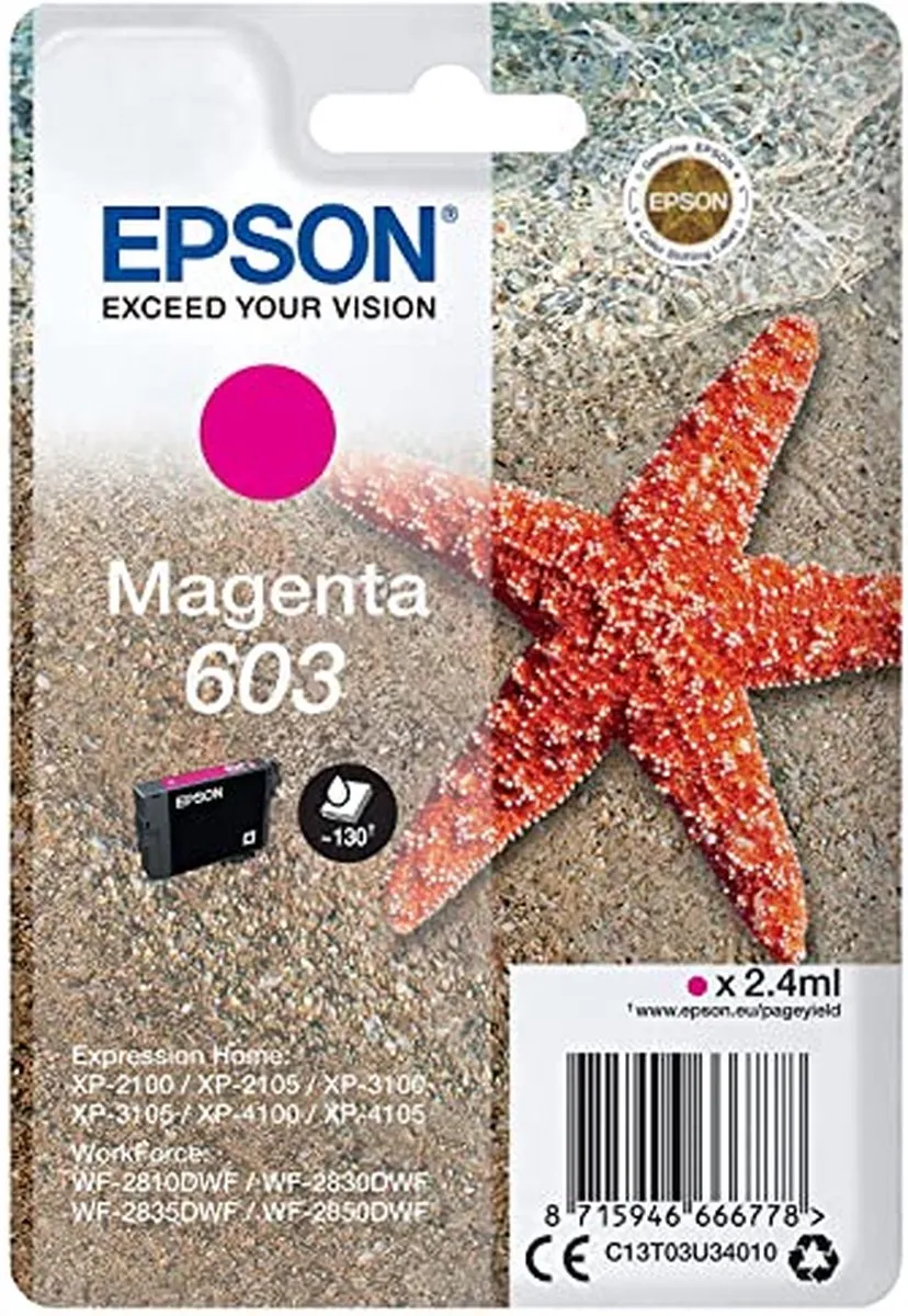 Epson C13T03U34020 Magenta Inktcartridge - 2.4ml