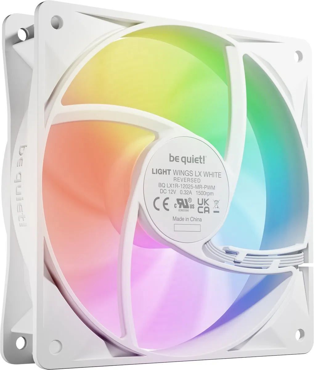 be quiet! LIGHT WINGS LX BL133 Ventilator 120mm - Wit RGB