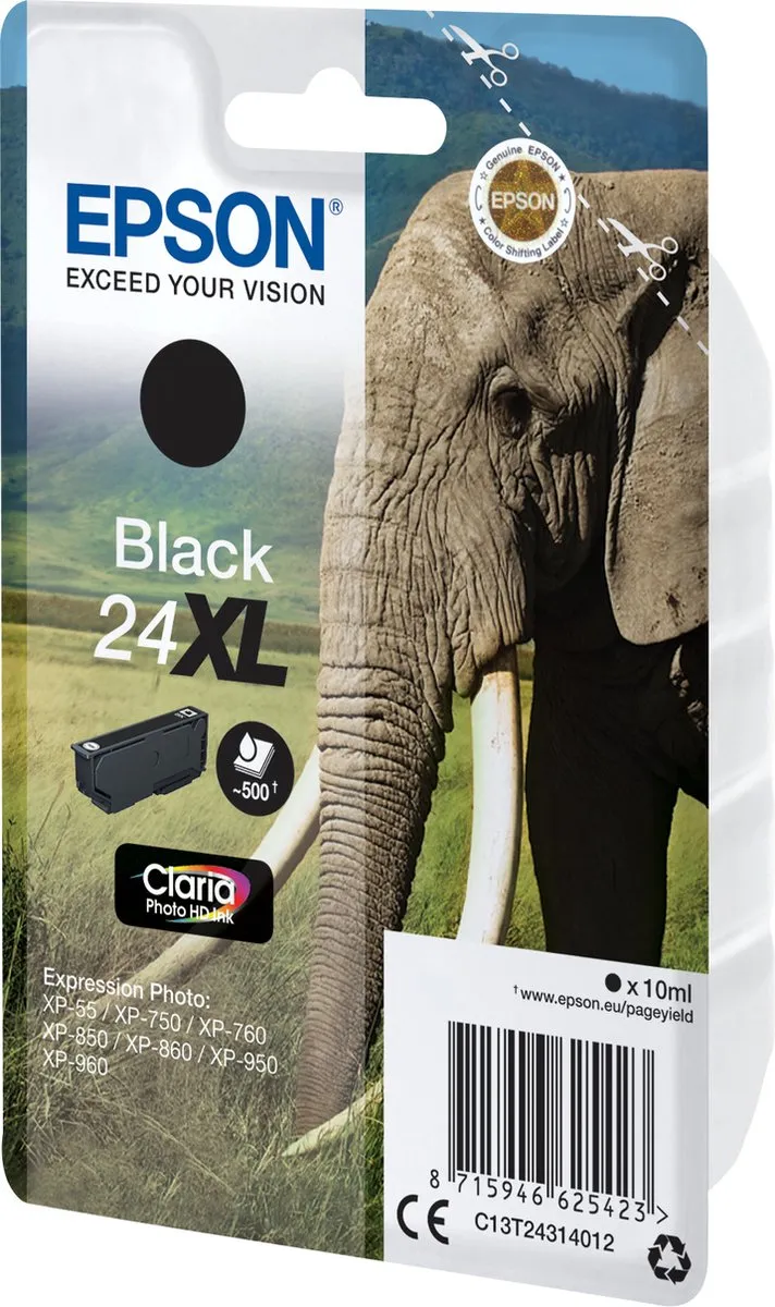 Epson 24XL Inktcartridge - Zwart - 500 pagina's