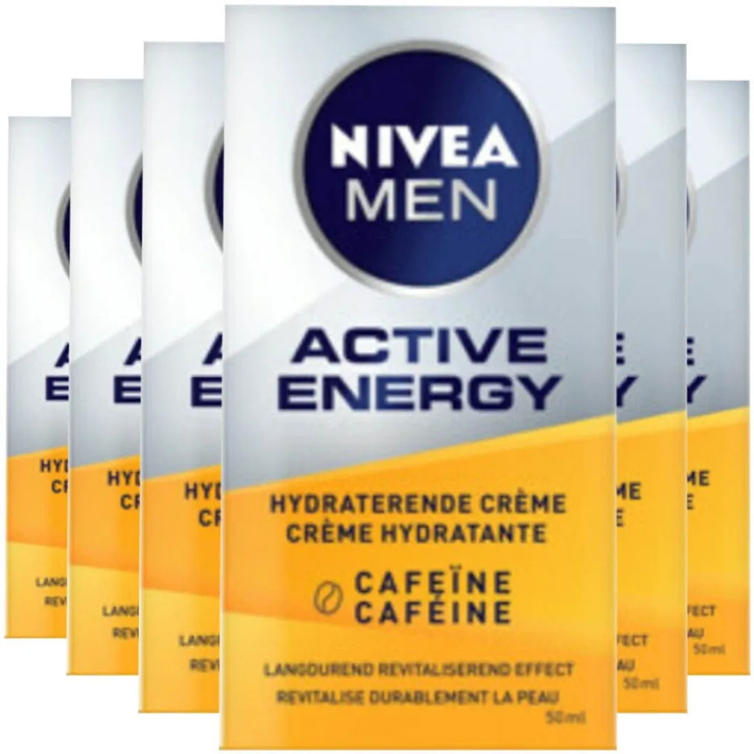 NIVEA Men Active Energy Gezichtscrème - 6x50ml - afbeelding 6 van 6