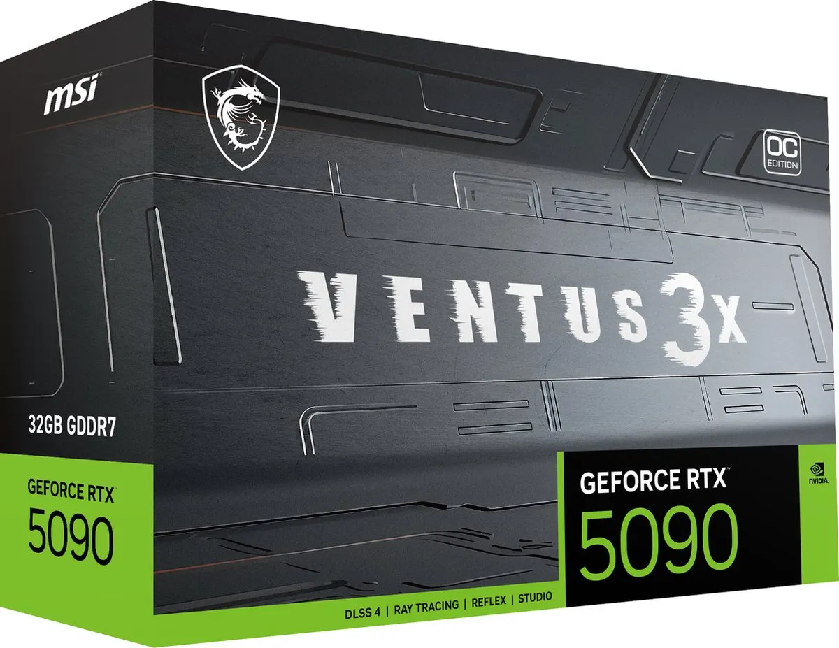 MSI GeForce RTX 5090 32G Ventus 3X OC Videokaart - 32GB GDDR7
