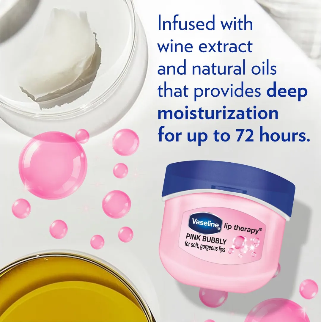 Vaseline Lip Therapy Pink Bubbly 7g - 2 Stuks