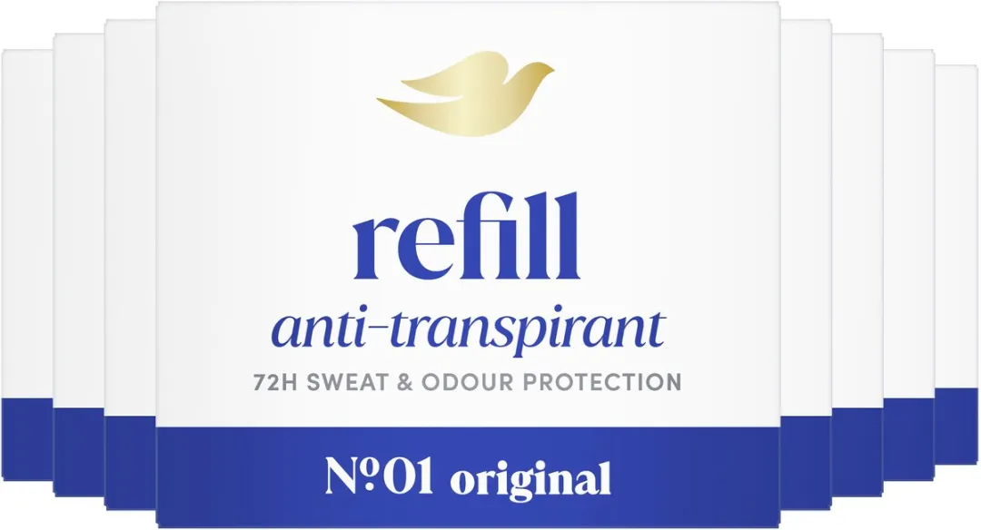 Dove Anti-Transpirant Navulling No. 1 Original 280ml - 8 Stuks